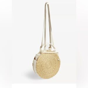 Muun Round Raffia Handle Bag